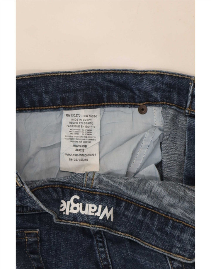 Wrangler Herre Regular Fit Straight Jeans W38 L32 Blå Bomuld