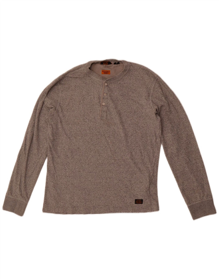 Superdry Herre Top Langærmet Medium Grey Flecked Bomuld
