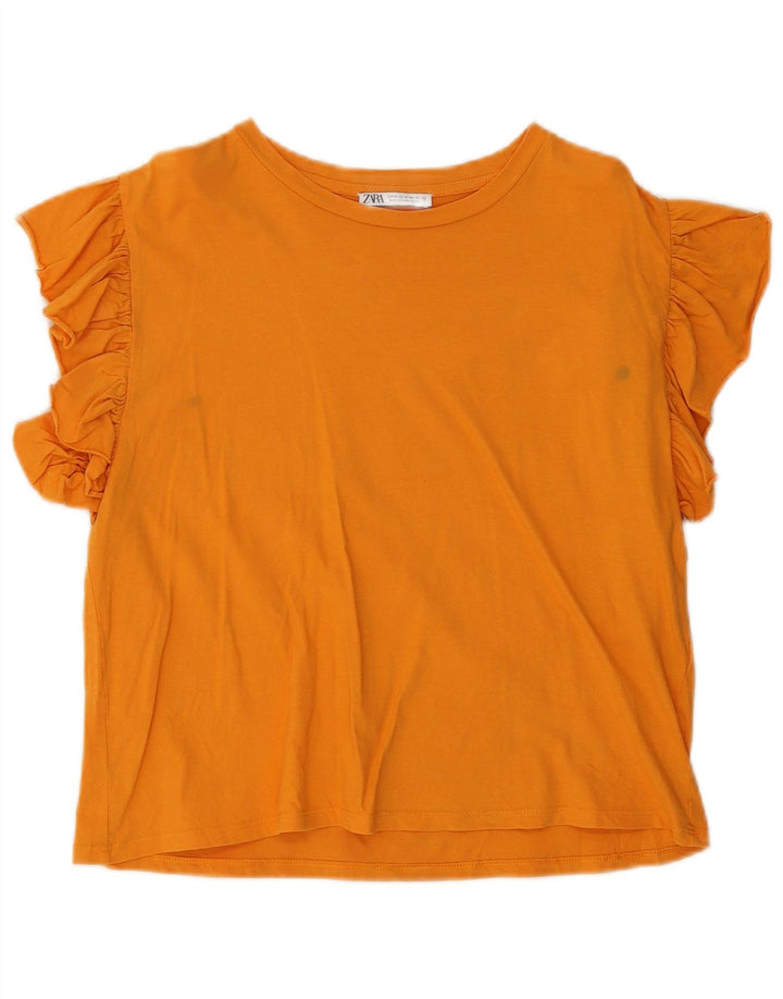 Zara Damebluse Top UK 12 Medium Orange
