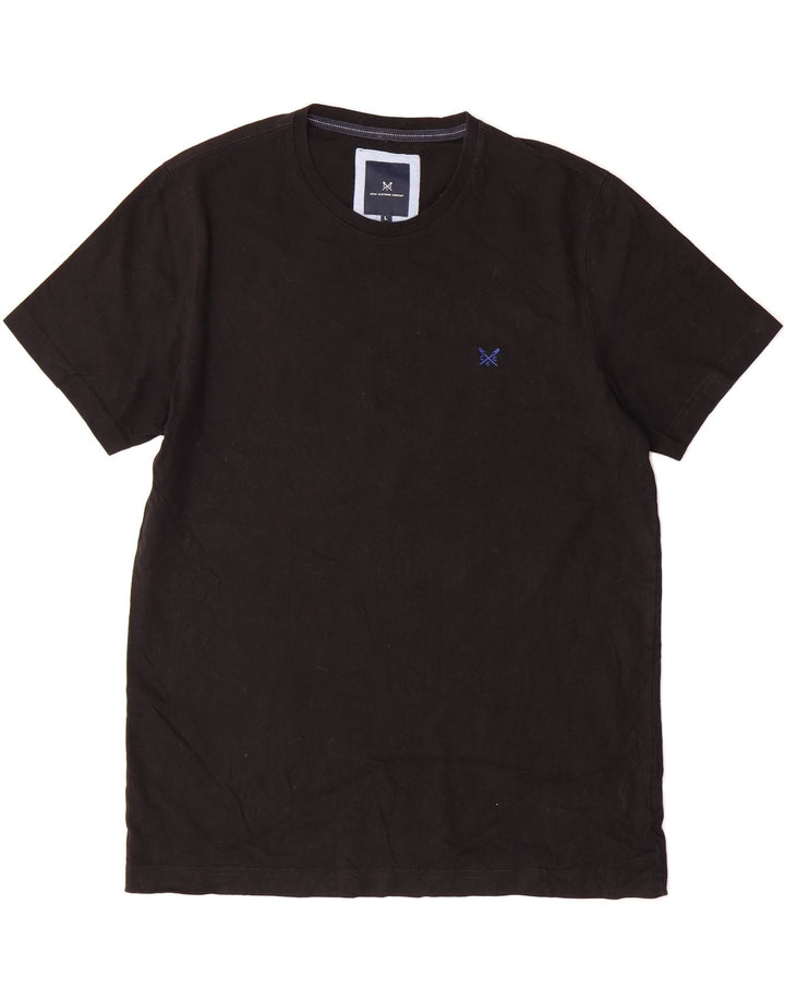 CREW CLOTHING Mens T-Shirt Top Large Black Cotton Vintage Crew Clothing and Second-Hand Crew Clothing from Messina Hembry 