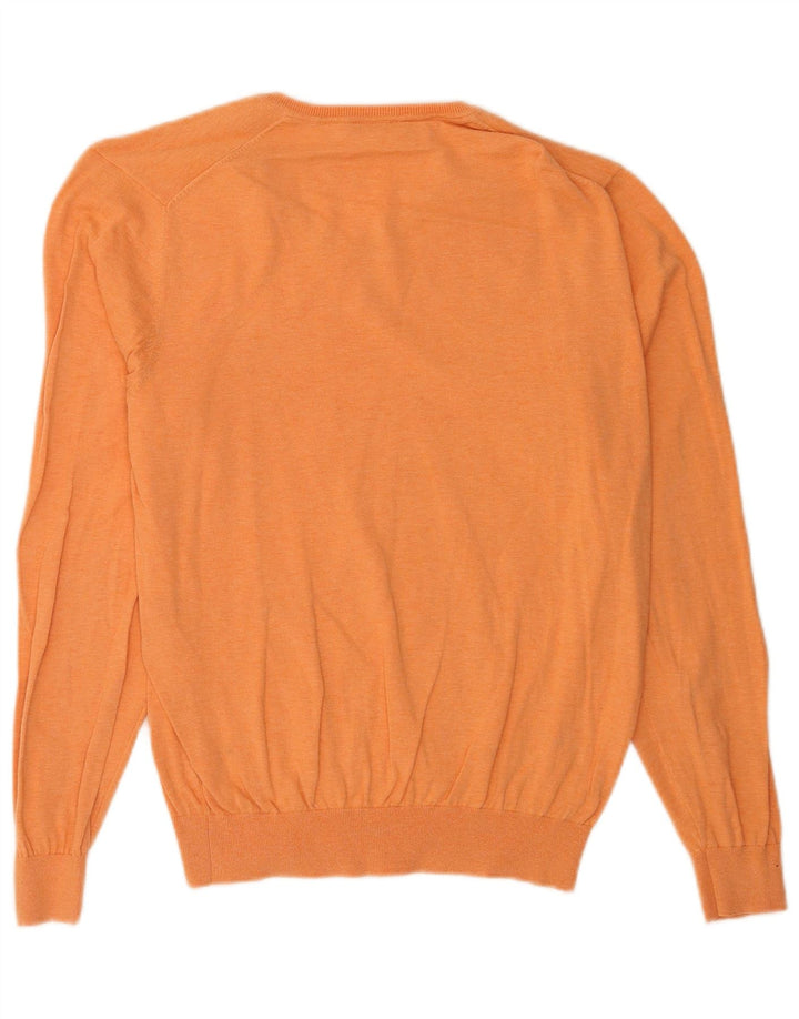 Massimo Dutti Herre V-hals sweater Stor Orange