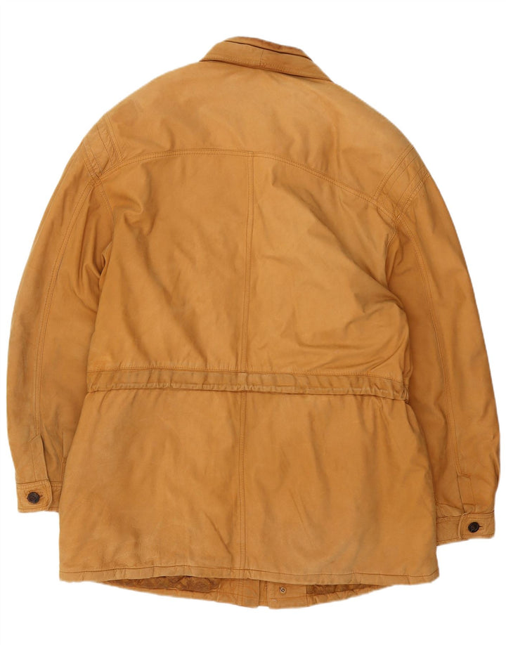 Vintage herre læderjakke IT 54 2XL Beige