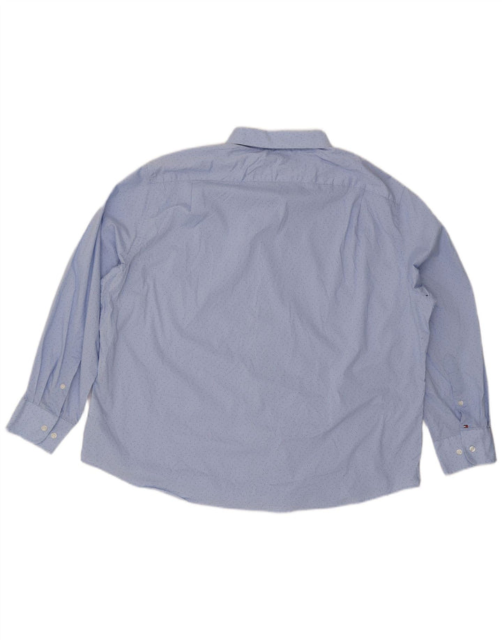 Tommy Hilfiger Herre Regular Fit skjorte str. 18 1/2 2XL Blå plettet