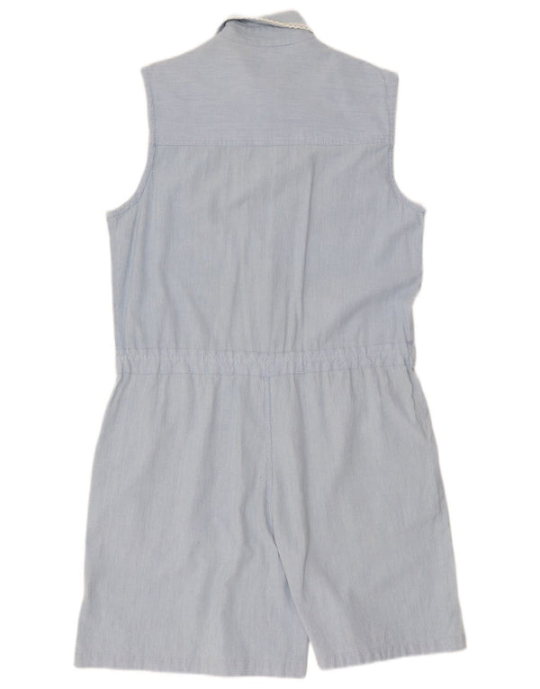 Vintage Dame Ærmeløs Playsuit UK 16 Large Blue