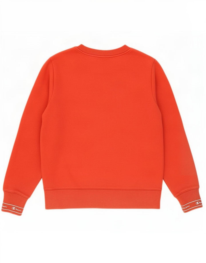 Champion Dame Grafisk Sweatshirt Jumper UK 14 Medium Rød