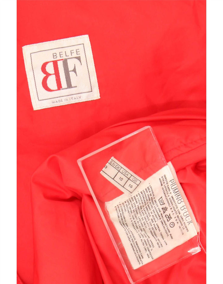 Belfe & Womens Oversized Polstret Jakke UK 16 Large Red