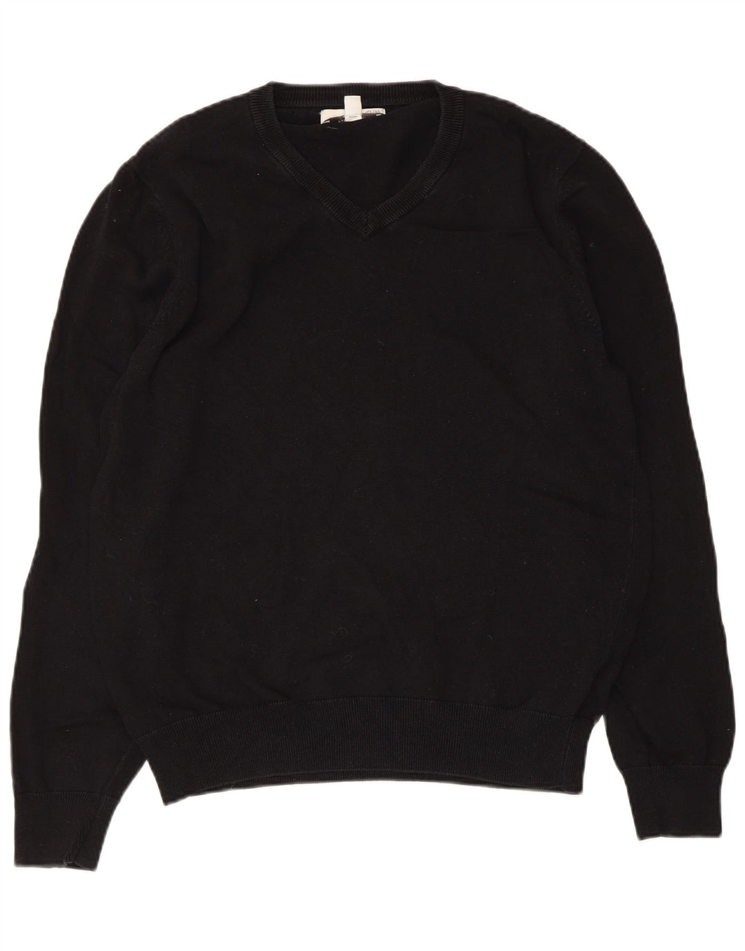 Marks & Spencer Herre V-hals sweater Medium Sort Bomuld
