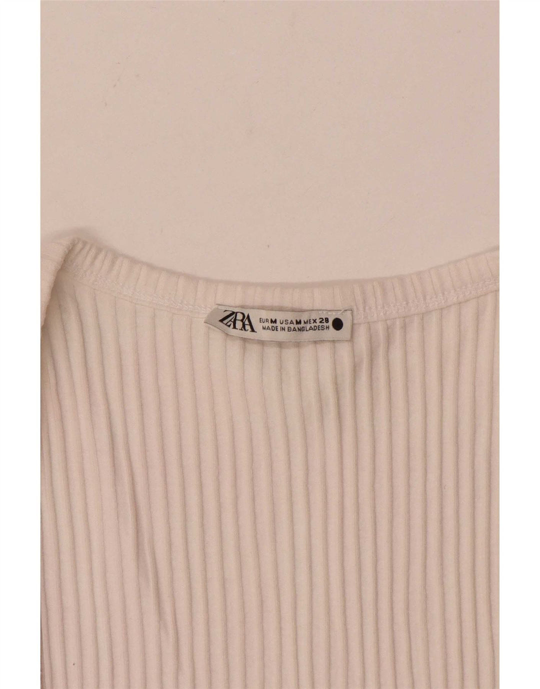 Zara Damevest Top UK 12 Medium Off White