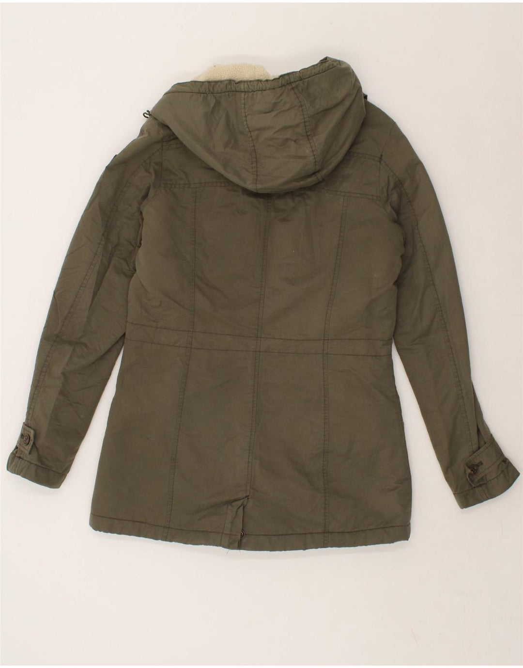 BOMBOOGIE Womens Hooded Parka Jacket US 2 XS Grey Nylon Vintage Bomboogie and Second-Hand Bomboogie from Messina Hembry 
