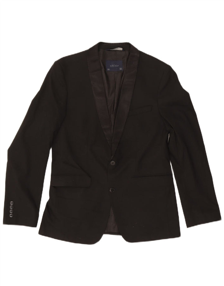 Zara Herre 2-knaps blazerjakke EU 50 Medium Sort