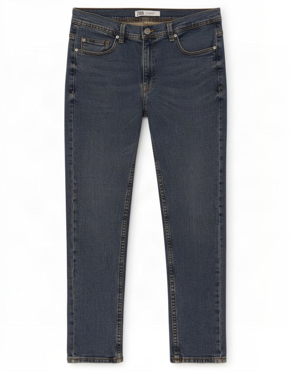 Zara Herre Skinny Jeans EU 44 Large W34 L30 Blå Bomuld