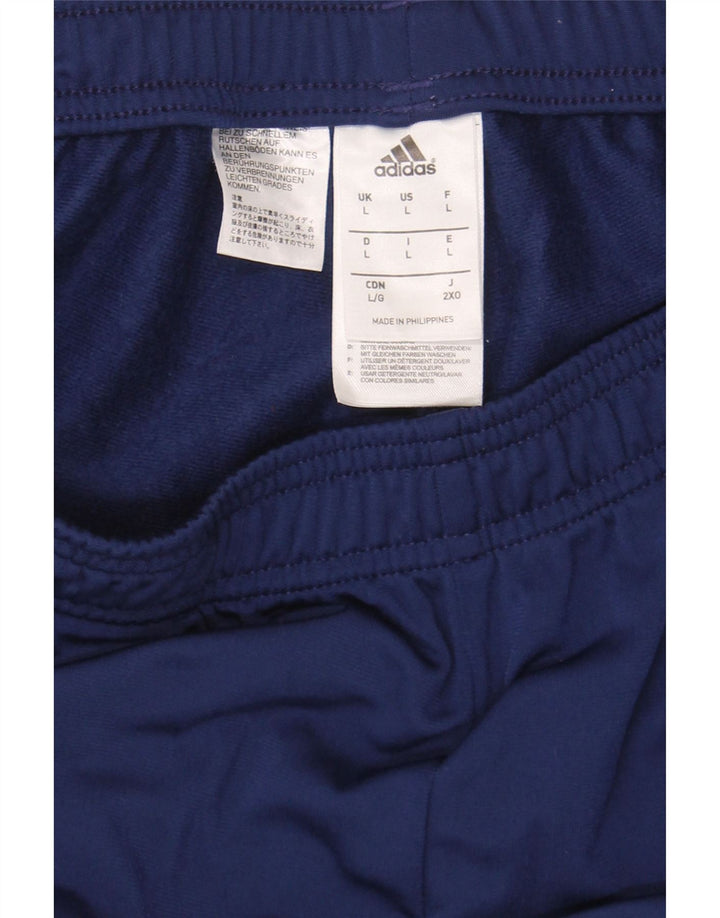 ADIDAS Mens Crop Tracksuit Trousers Large  Navy Blue Polyester Vintage Adidas and Second-Hand Adidas from Messina Hembry 