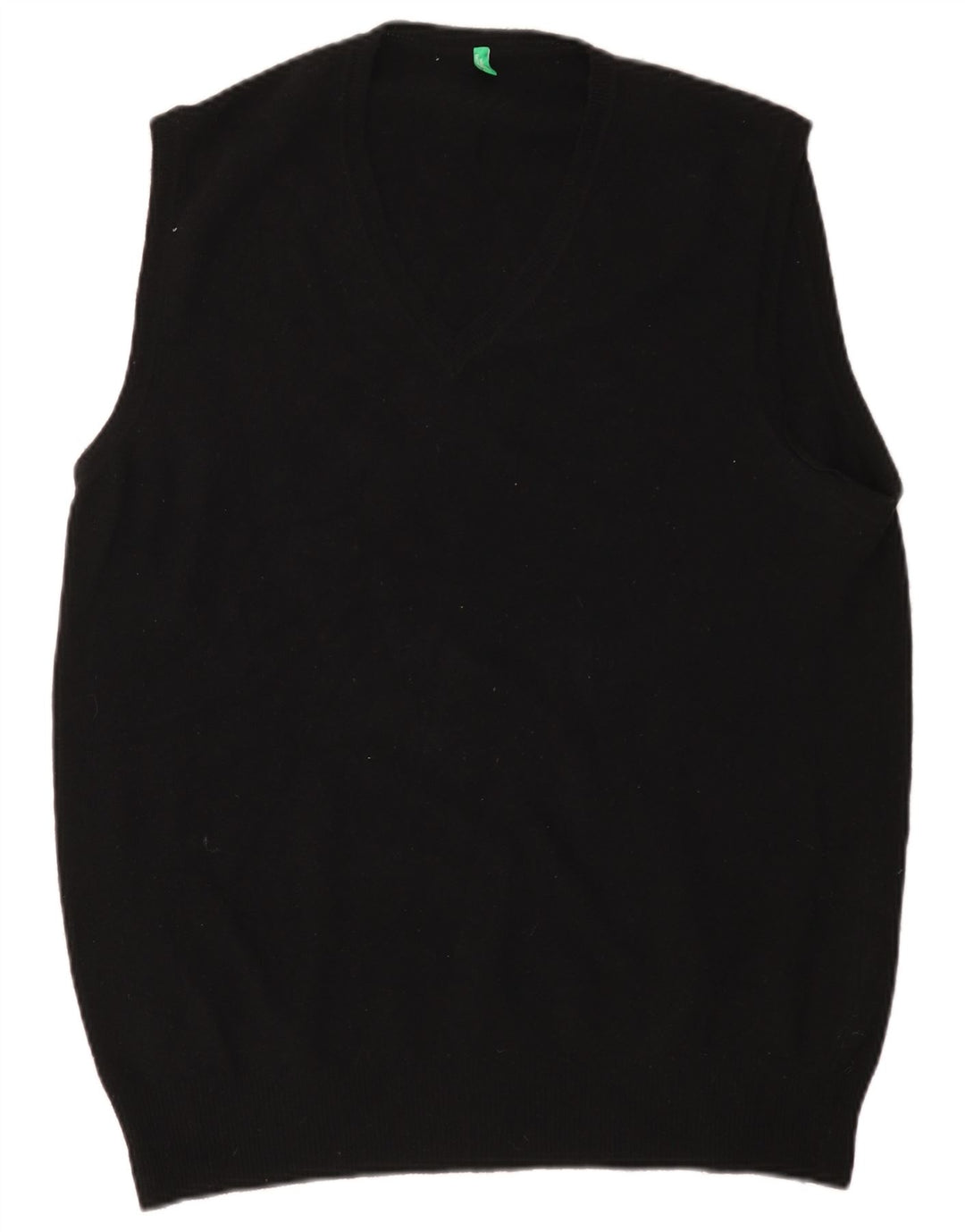 Benetton Herre Slim Fit Vest Tank Top XL Sort Uld