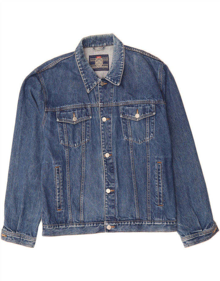 JINGLERS Mens Denim Jacket UK 42 XL Blue Cotton Vintage Jinglers and Second-Hand Jinglers from Messina Hembry 