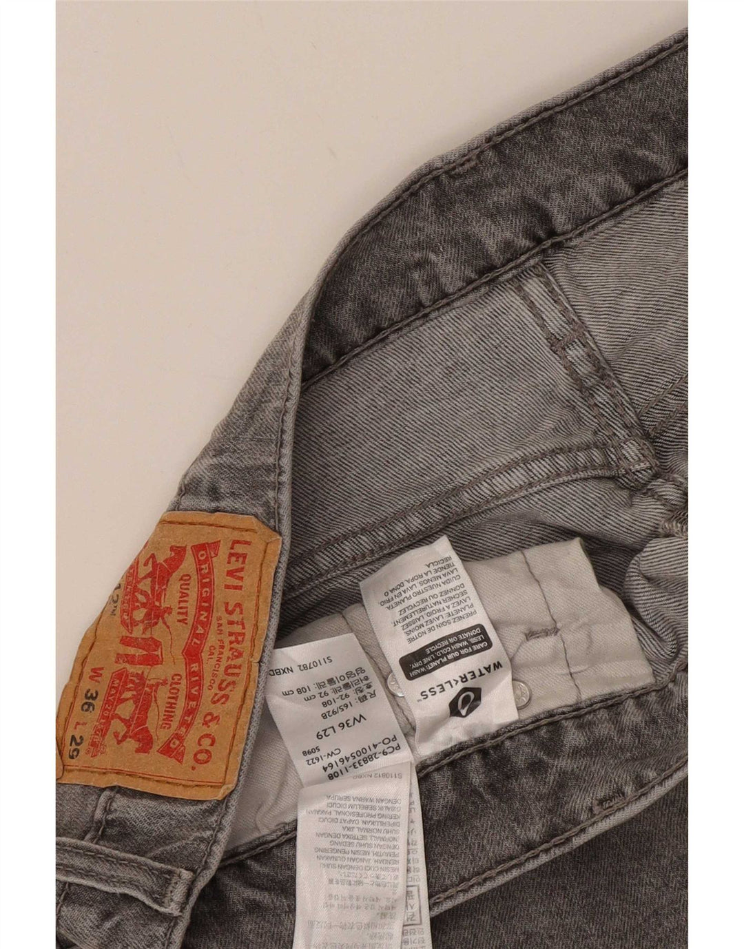 Levi's Herre 512 Slim Tapered Jeans W36 L29 Grå Bomuld