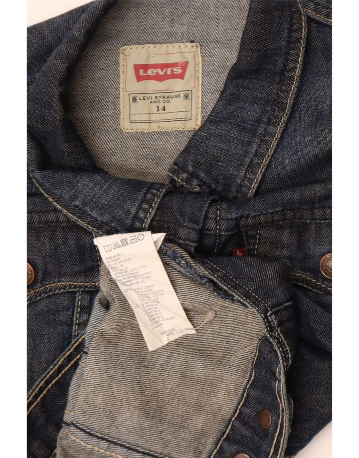 Levi's piger denimjakke 13-14 år marineblå bomuld