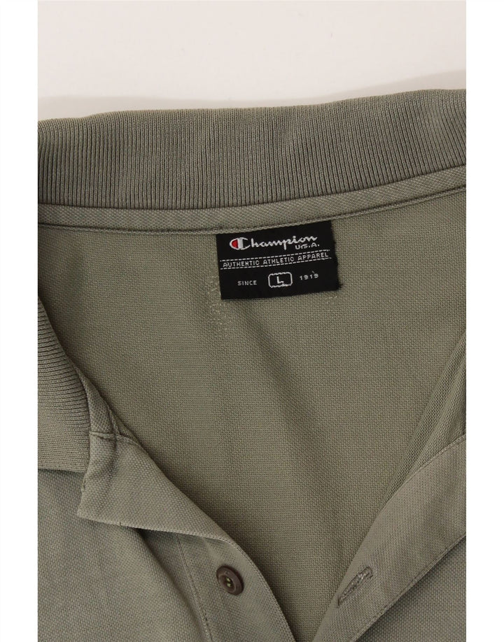 Champion Herre poloshirt Stor Khaki Bomuld