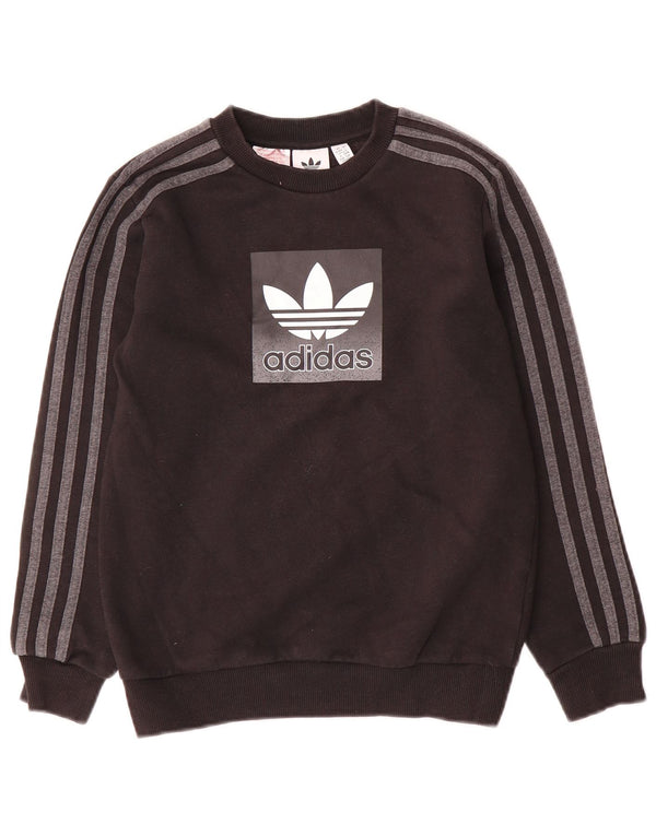 Adidas Boys Graphic Sweatshirt Jumper 9-10 år Sort Bomuld