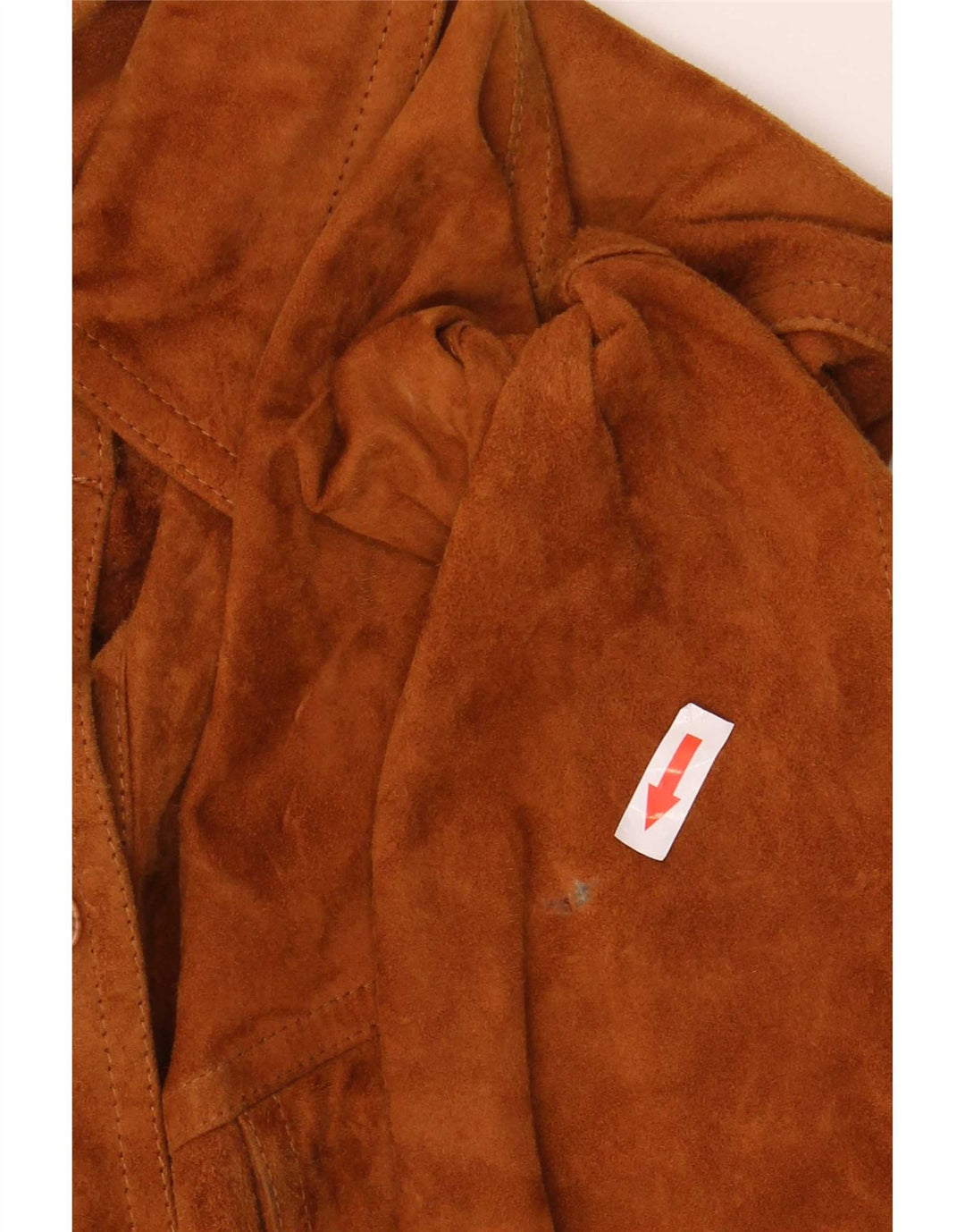 Vintage Dame Overshirt Ruskind Skjorte IT 42 Medium Brun