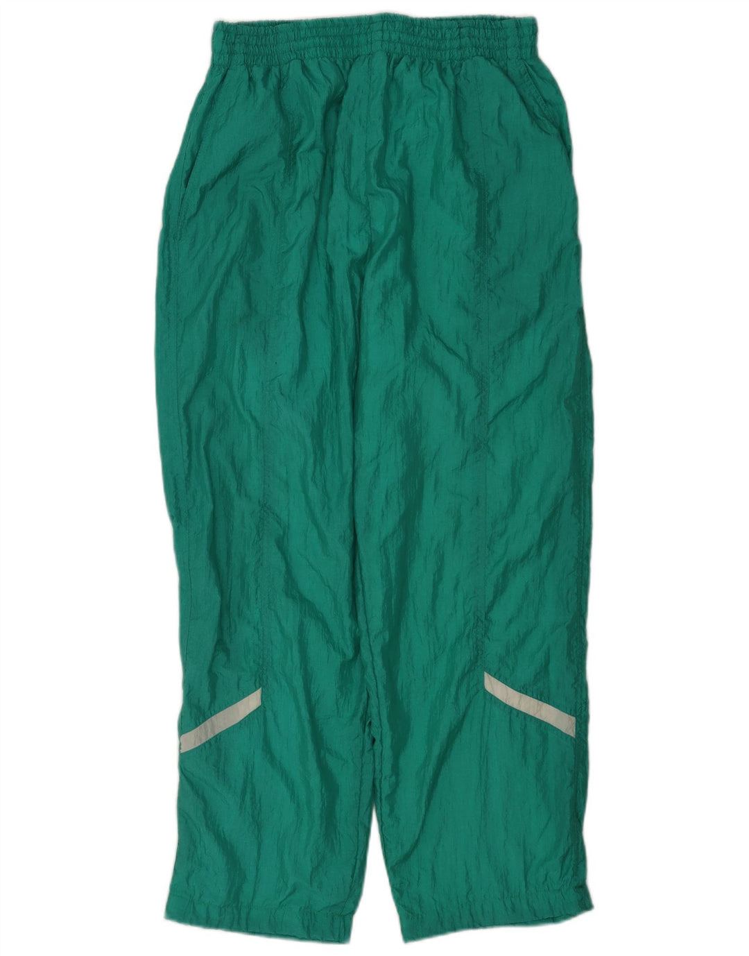 Vintage træningsdragt bukser til mænd Large Green Colourblock Nylon