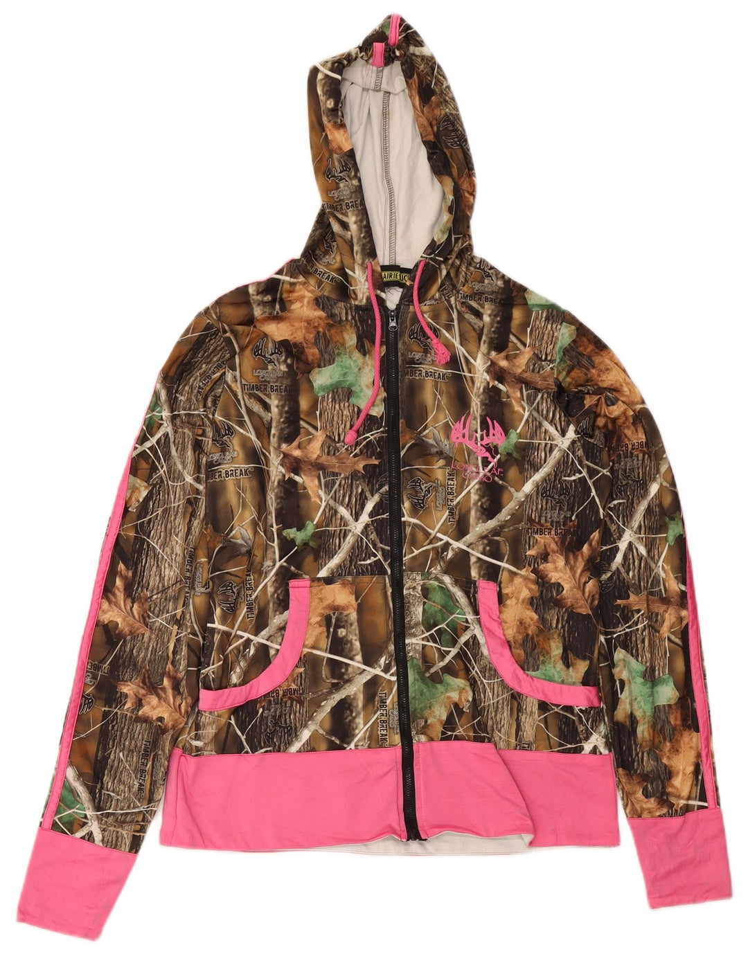 LONGLEAF CAMO Dame hættetrøje Sweater UK 14 Medium Beige Camouflage