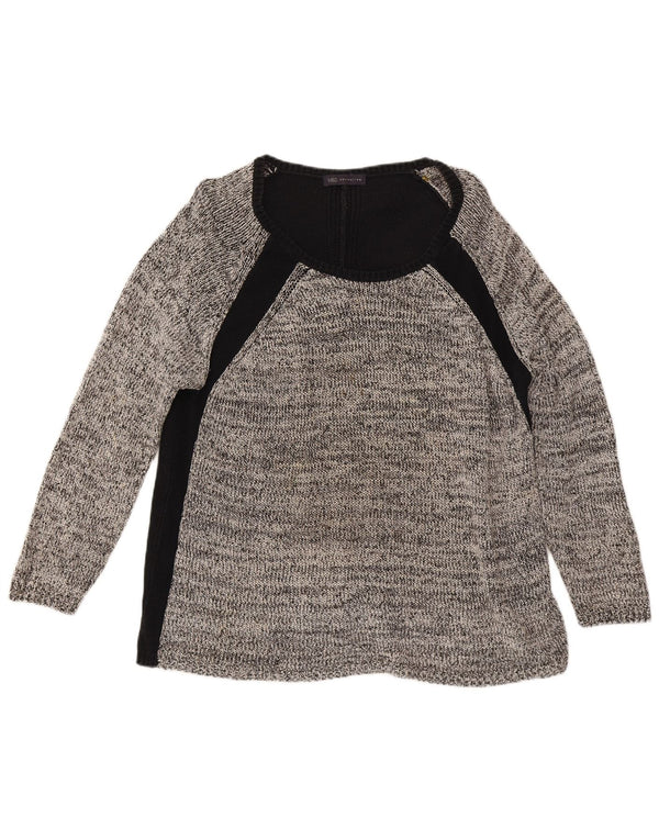 Marks & Spencer Dame Boat Neck Jumper Sweater UK 24 4XL Grå Colourblock
