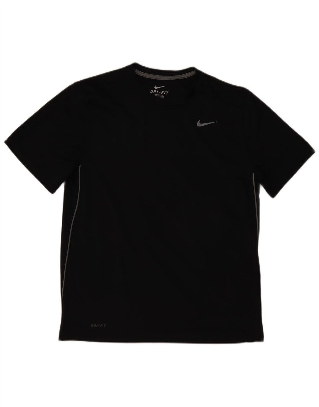 NIKE Herre Dri Fit T-Shirt Top Stor sort polyester