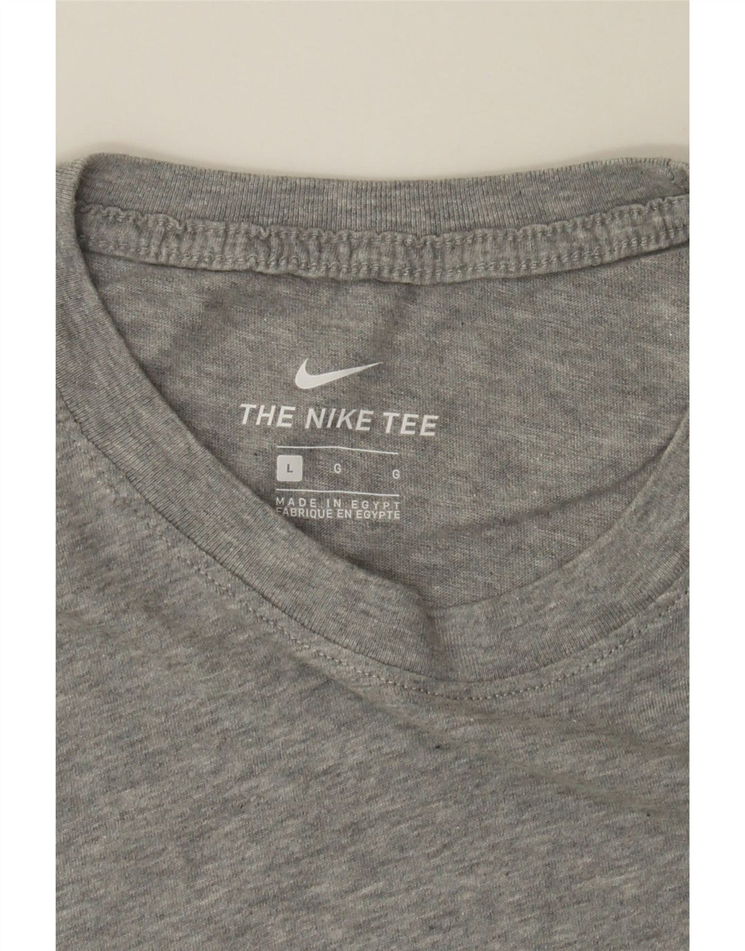 NIKE Mens Graphic T-Shirt Top Large Grey Cotton Vintage Nike and Second-Hand Nike from Messina Hembry 