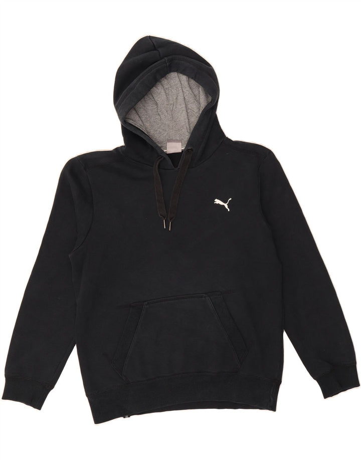 PUMA Mens Hoodie Jumper Small Black Cotton Vintage Puma and Second-Hand Puma from Messina Hembry 