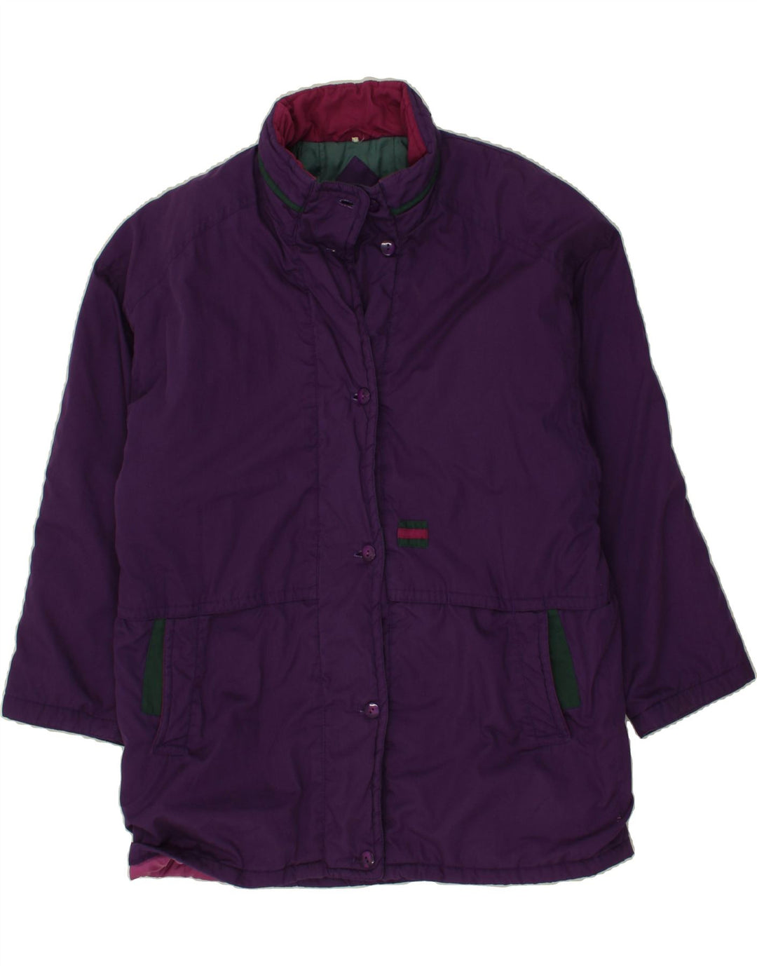 VINTAGE Womens Oversized Windbreaker Coat UK 16 Large Purple Cotton Vintage Vintage and Second-Hand Vintage from Messina Hembry 