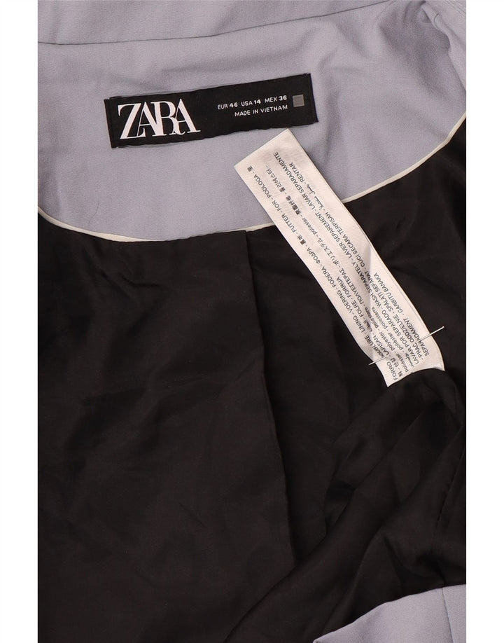 Zara Dame 1 Knap Blazer Jakke EU 46 2XL Lilla Polyester