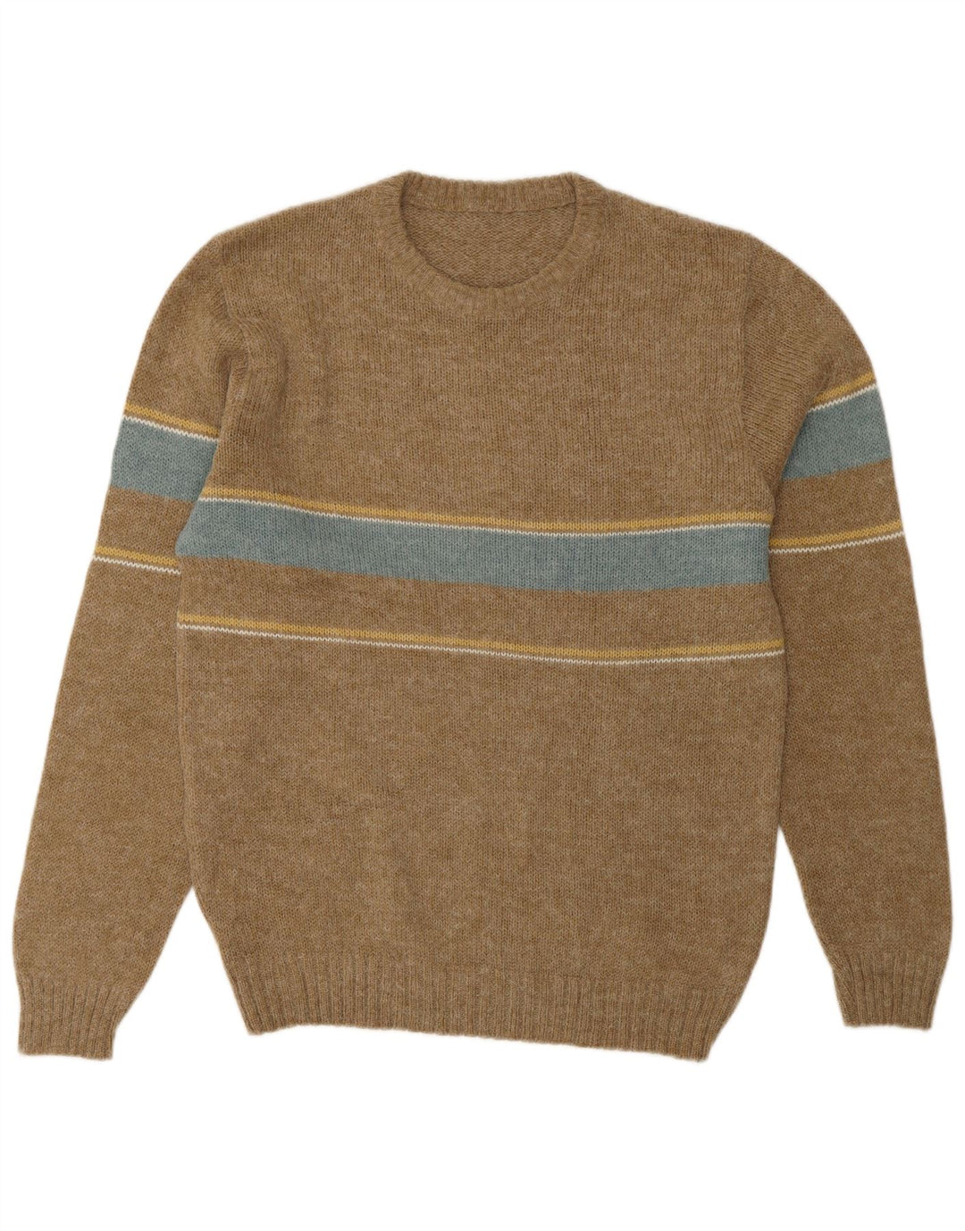 Portobello's herre sweater med rund hals IT 48 Medium Brown Colourblock