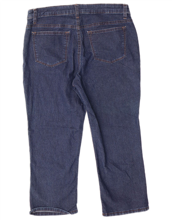 LEE Womens Riders Mid Rise Capri Jeans US 8 Medium W30 L20 Blue Cotton