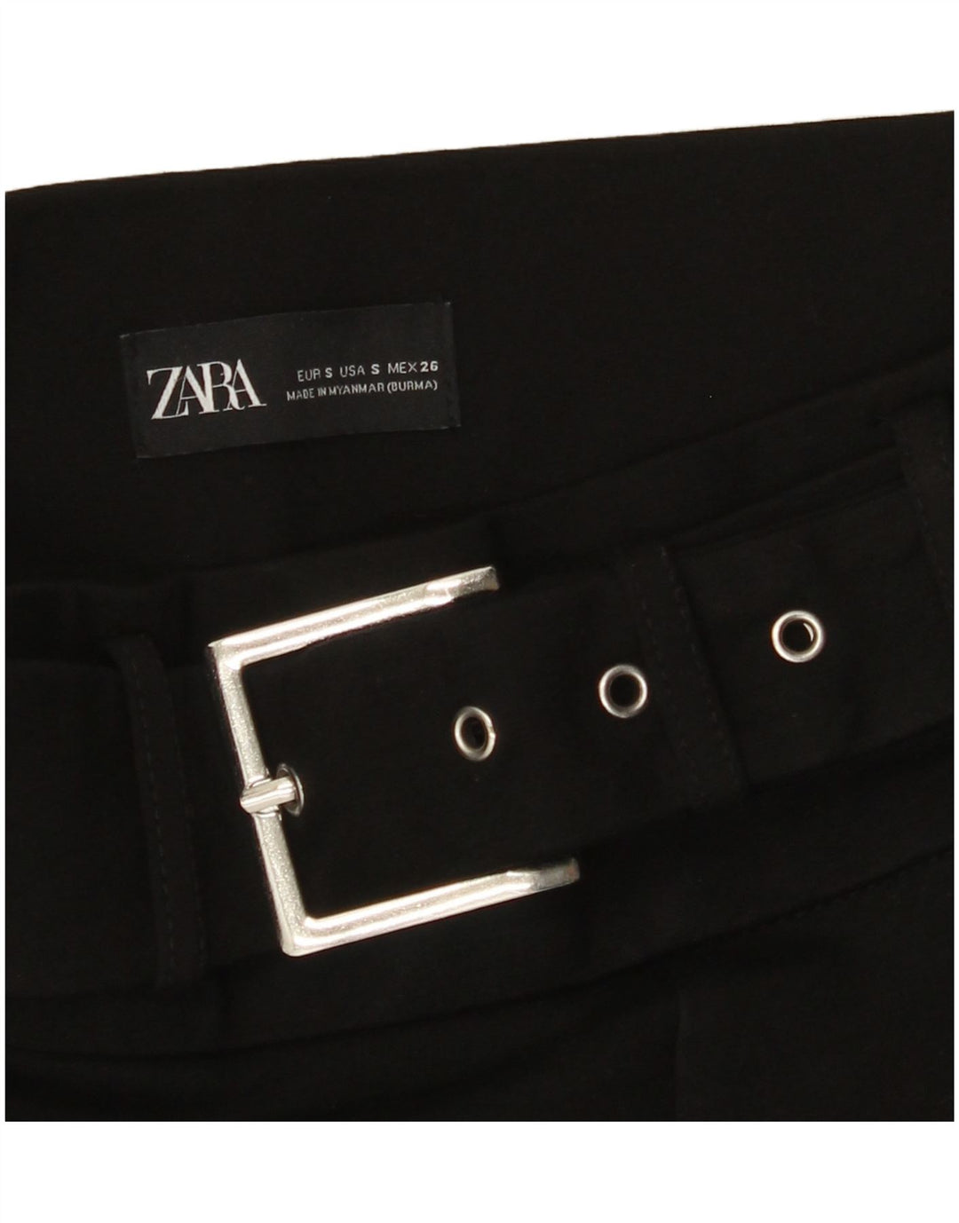 ZARA Slim Chino-bukser til kvinder Small W26 L27 Sort