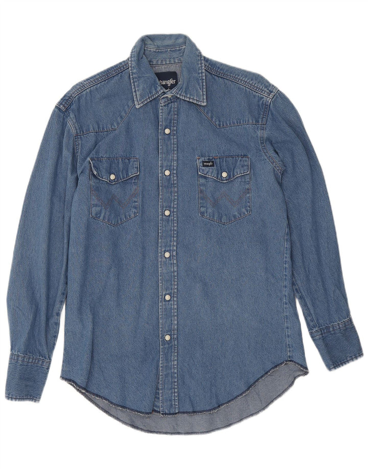 Wrangler Denimskjorte til mænd mellemblå
