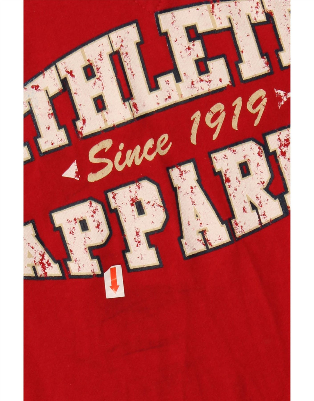 CHAMPION Dame Muscle Graphic T-Shirt Top UK 14 Medium Red Colourblock