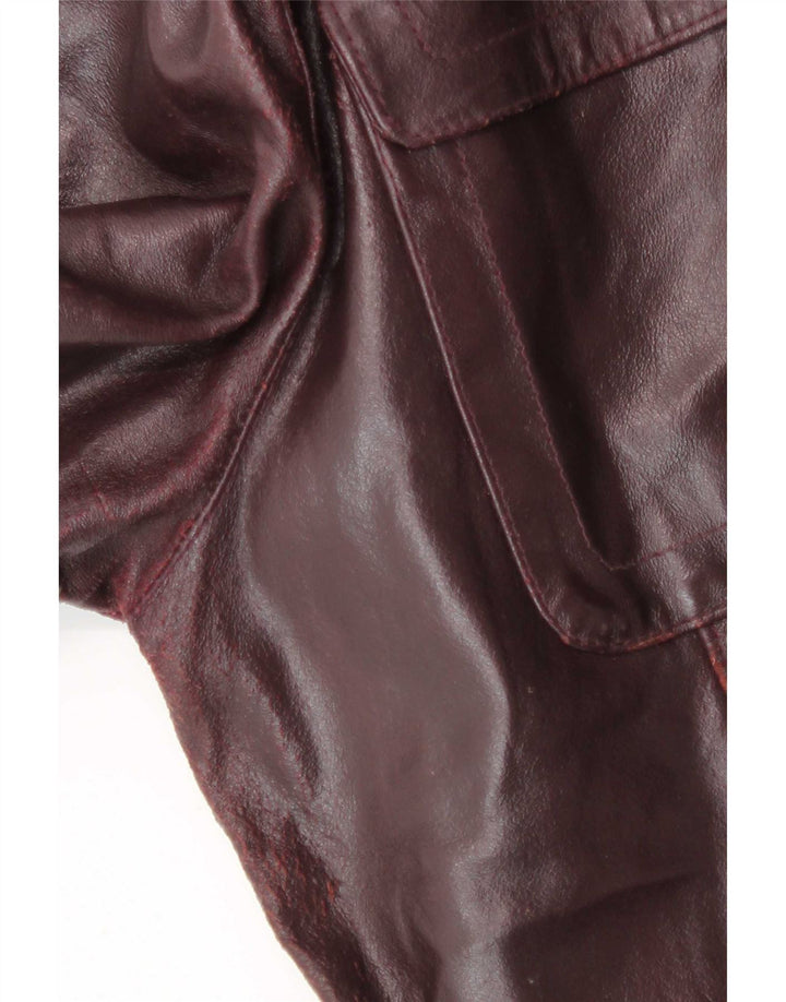 Vintage herre læderjakke UK 42 XL Burgundy