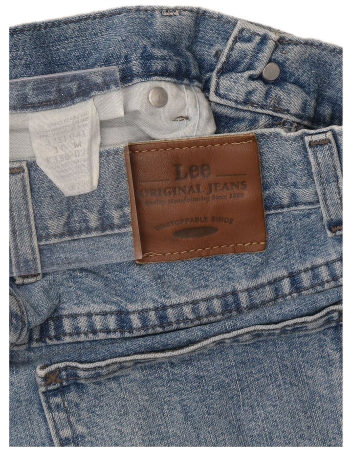 Lee Womens High Waist Denim Shorts US 10 Large W27 Blue Classic