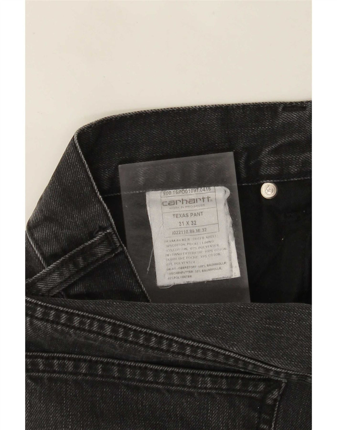 Carhartt Straight Jeans til mænd W31 L28 Grå bomuld