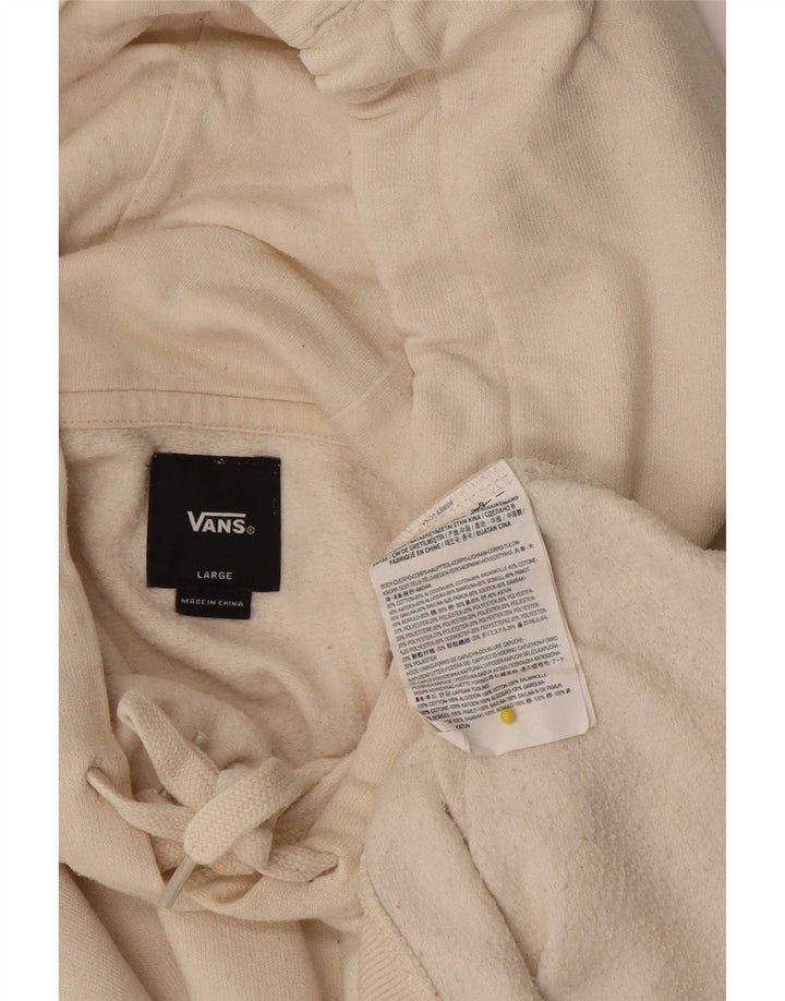 Vans Grafisk hættetrøje til mænd Large Off White Bomuld