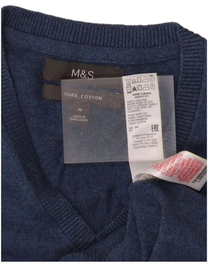 MARKS & SPENCER Herrevest Tank Top Medium Navyblå Bomuld