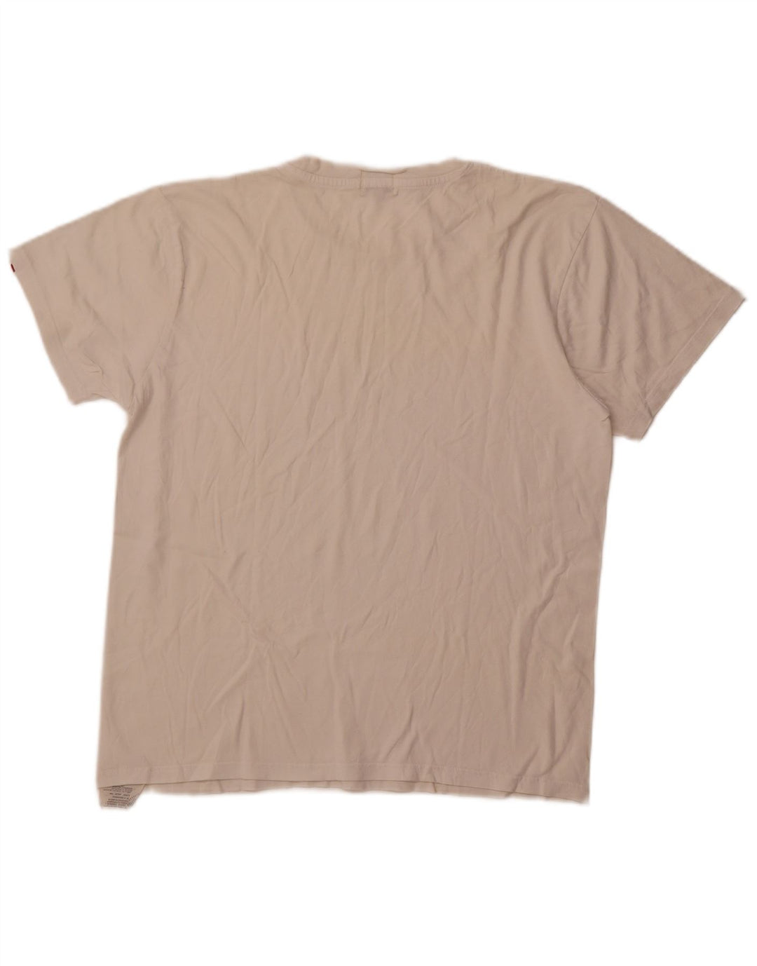 Levi's Dame T-Shirt Top UK 16 Stor Hvid Bomuld