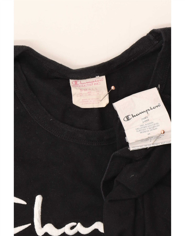 Champion Herre grafisk T-shirt top lille sort bomuld