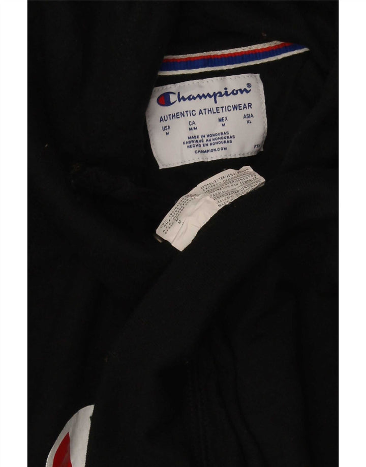 Champion Herre grafisk hættetrøje Jumper Medium Sort Polyester