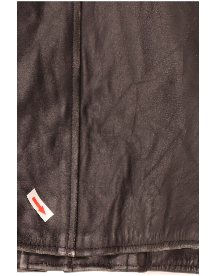 Vintage herre læderjakke UK 44 2XL sort læder