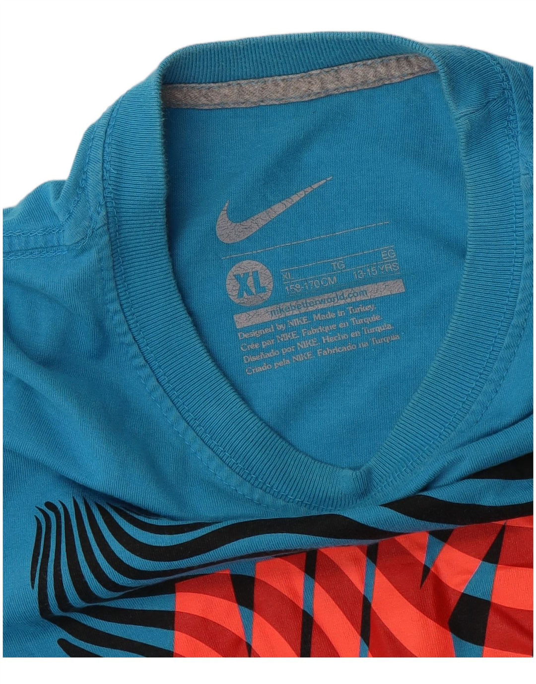 Nike Boys Grafisk T-Shirt Top 13-14 år XL Blå