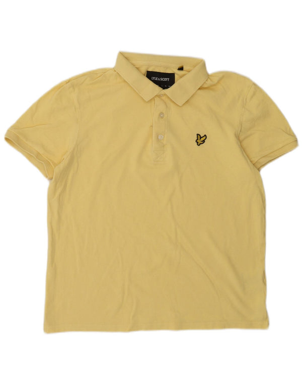 Lyle & Scott herre poloshirt Medium gul bomuld