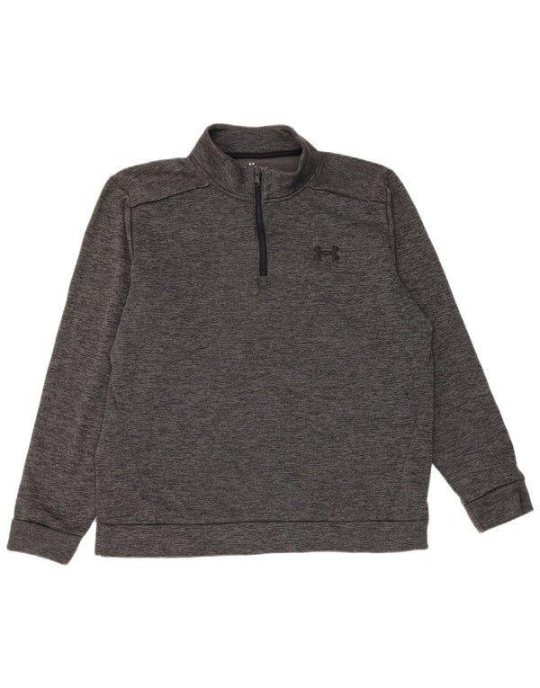 Under Armour Herre Zip Neck Sweatshirt Jumper XL Grå Flecked Polyester