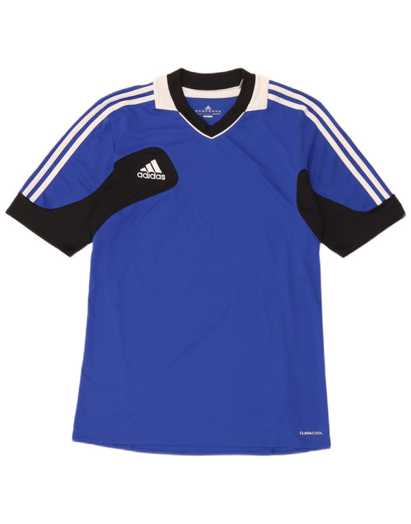 Adidas Herre Climacool T-Shirt Top UK 40/42 Medium Blue Colourblock