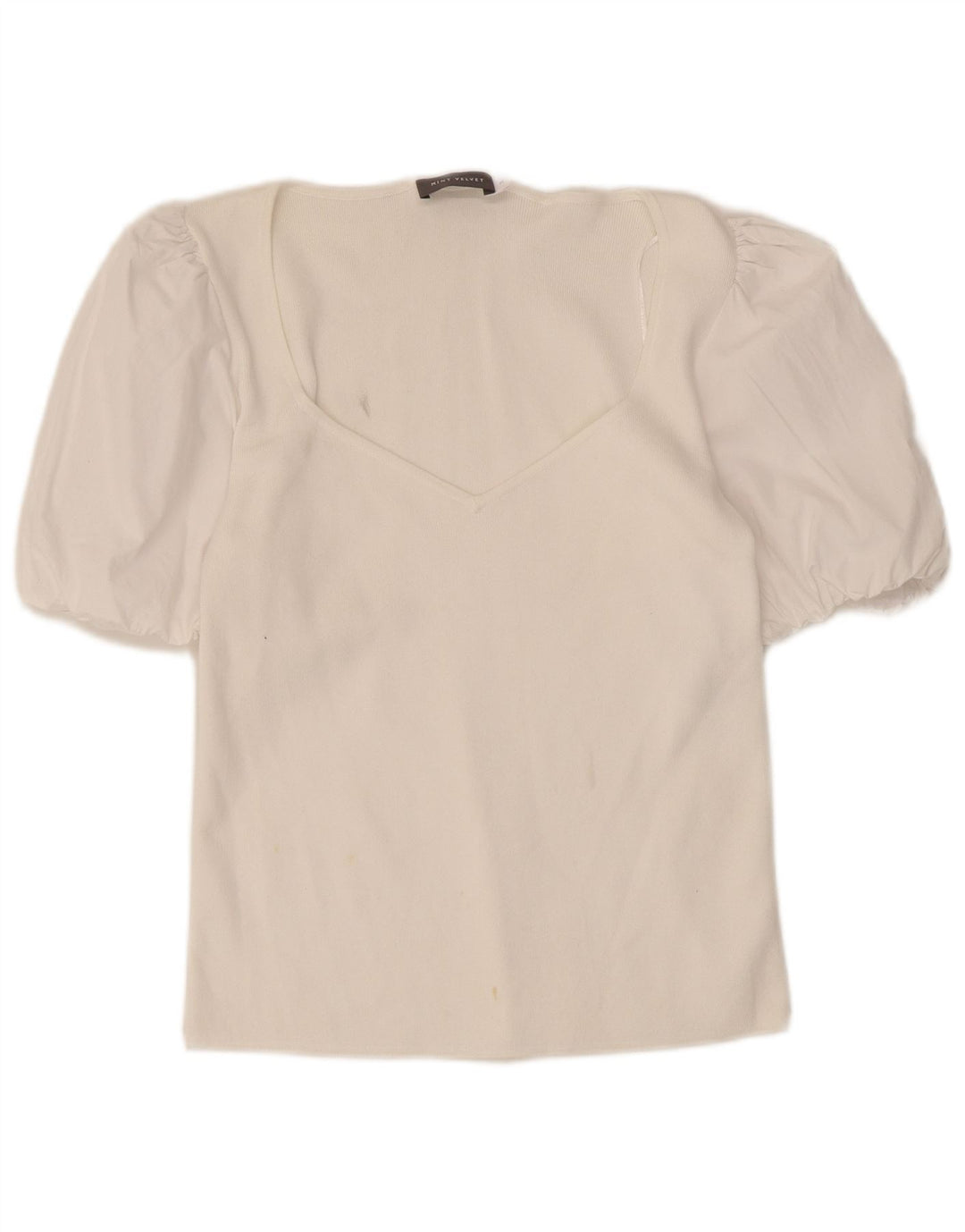 MINT VELVET Damebluse Top UK 12 Medium White Modal